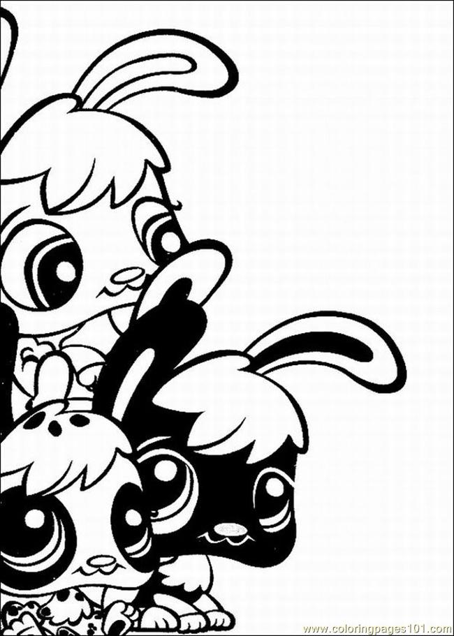Plansa de colorat cu Littlest Pet Shop 15 7